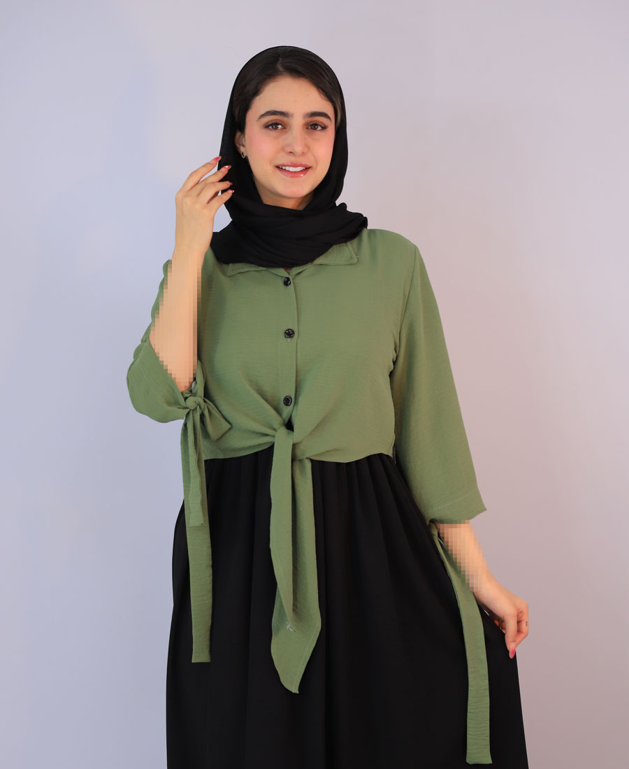 شومیز لیزا کد 1056 – سبز شومیز | مدل شومیز لیزا کد 1056 – سبز - Image 1