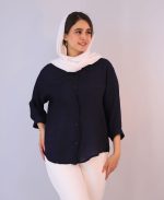 شومیز  | شومیز سارینا کد 1082 – سرمه ای