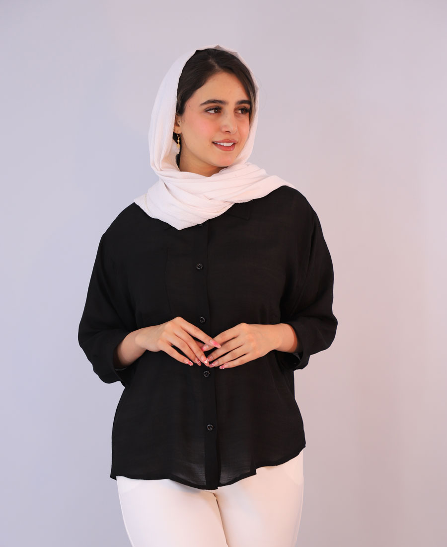 شومیز مدل شومیز سارینا کد 1082 – مشکی شومیز | شومیز سارینا کد 1082 – مشکی - Image 1