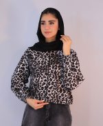 مانتو | مدل بامبر پلنگی کد 10126– طوسی
