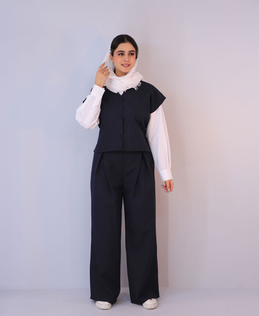 ست مدل ست مارگارت کد 10143 – سرمه ای ست | مدل ست مارگارت کد 10143 – سرمه ای - Image 1