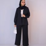 ست | مدل کت و شلوار صوفیا کد 1215 - سرمه ای