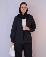 ست | مدل کت و شلوار صوفیا کد 1215 - سرمه ای - Image 2