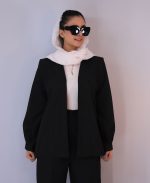 ست | مدل کت و شلوار صوفیا کد 1215 - مشکی - Image 2