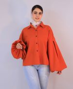 شومیز | مدل شومیز آوا کد 1087 – نارنجی