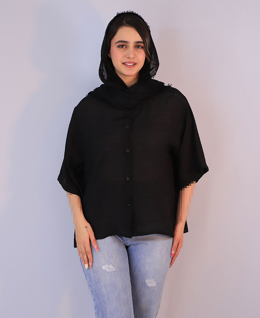 شومیز سان کد 1085 – مشکی شومیز | سان کد 1085 – مشکی - Image 1