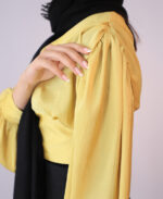 شومیز | مدل شومیز ساتن کد 1102 - زرد - Image 3