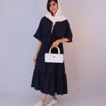 شومیز | مدل شومیز گره ای ماریگا کد 1167 - سرمه ای