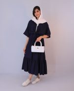 شومیز | مدل شومیز گره ای ماریگا کد 1167 - سرمه ای