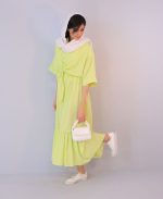 شومیز | مدل شومیز گره ای ماریگا کد 1167 - لیمویی