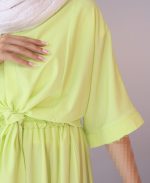 شومیز | مدل شومیز گره ای ماریگا کد 1167 - لیمویی - Image 3