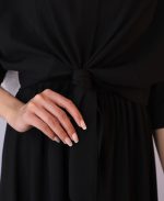 شومیز | مدل شومیز گره ای ماریگا کد 1167 - مشکی - Image 3