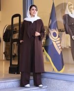 مانتو | مدل اورکت ماندانا کد 1046 – قهوه ای