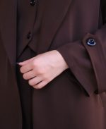 مانتو | مدل اورکت ماندانا کد 1046 – قهوه ای - Image 3