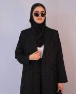 مانتو | مدل اورکت یقه آرشال کد 1272 - مشکی - Image 3