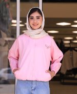 مانتو | مدل بامبر گلدوزی تنیسی کد 10134 – صورتی پررنگ