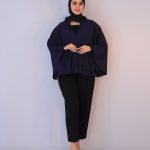 مانتو | مدل پانچو تابستانه کد 1221 - سرمه ای