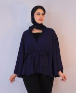 مانتو | مدل پانچو تابستانه کد 1221 - سرمه ای - Image 2