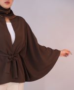 مانتو | مدل پانچو تابستانه کد 1221 - قهوه ای - Image 3