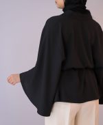 مانتو | مدل پانچو تابستانه کد 1221 - مشکی. - Image 4