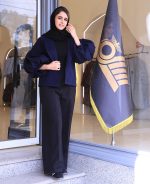 مانتو | مدل کت مزونی عروسکی کد 1138 – سرمه ای - Image 2