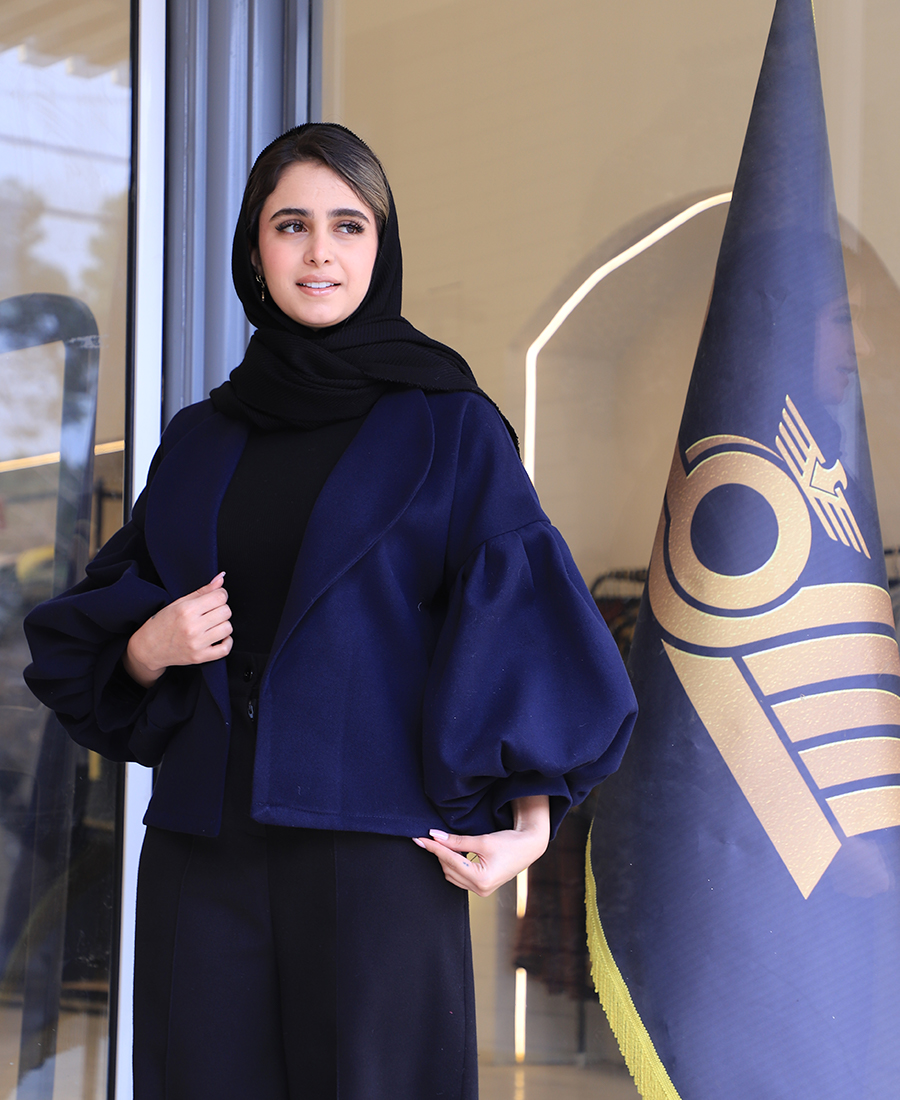 مانتو مدل کت مزونی عروسکی کد 10138 – سرمه ای مانتو | مدل کت مزونی عروسکی کد 1138 – سرمه ای - Image 1