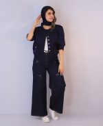 کت | مدل کت مزونی آدریانا کد 10144 – سرمه ای - Image 2