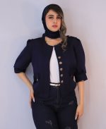 کت | مدل کت مزونی آدریانا کد 10144 – سرمه ای
