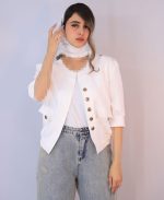 کت | مدل کت مزونی آدریانا کد 10144 – سفید