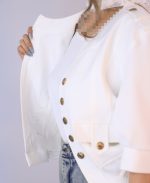 کت | مدل کت مزونی آدریانا کد 10144 – سفید - Image 4