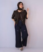 کت | مدل کت مزونی آدریانا کد 10144 – قهوه ای - Image 2