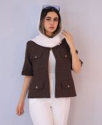 کت | مدل کت مزونی ملورین کد 1169 - قهوه ای تیره - Image 2