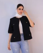 کت | مدل کت مزونی ملورین کد 1169 - مشکی - Image 2
