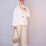 کت | مدل کت مزونی یقه آرشال کد 1168 - سفید