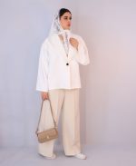 کت | مدل کت مزونی یقه آرشال کد 1168 - سفید
