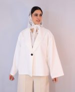 کت | مدل کت مزونی یقه آرشال کد 1168 - سفید - Image 2