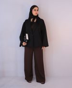 کت | مدل کت مزونی یقه آرشال کد 1168 - مشکی