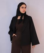 کت | مدل کت مزونی یقه آرشال کد 1168 - مشکی - Image 2