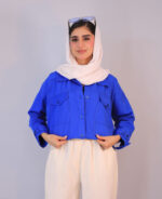 کت | مدل کت کتان کد 1281 - آبی کاربنی - Image 2
