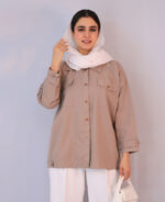 کت | مدل کت کتان کد 1281 - خاکی - Image 2