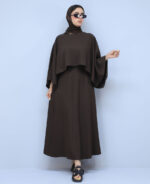 ست | مدل ست پانچ و دامن کد 1369 - قهوه ای