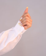 شومیز | مدل شومیز ساعت شنی بغل بندی کد 1289 - سفید - Image 4