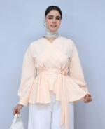 شومیز | مدل شومیز عروسکی کد 1367 - گلبهی - Image 2