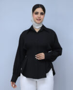 شومیز | مدل شومیز پشت بندی بزیاق کد 1362 - مشکی - Image 2