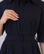 مانتو | مدل کفتان آناشید کد 1322 - سرمه ای - Image 6