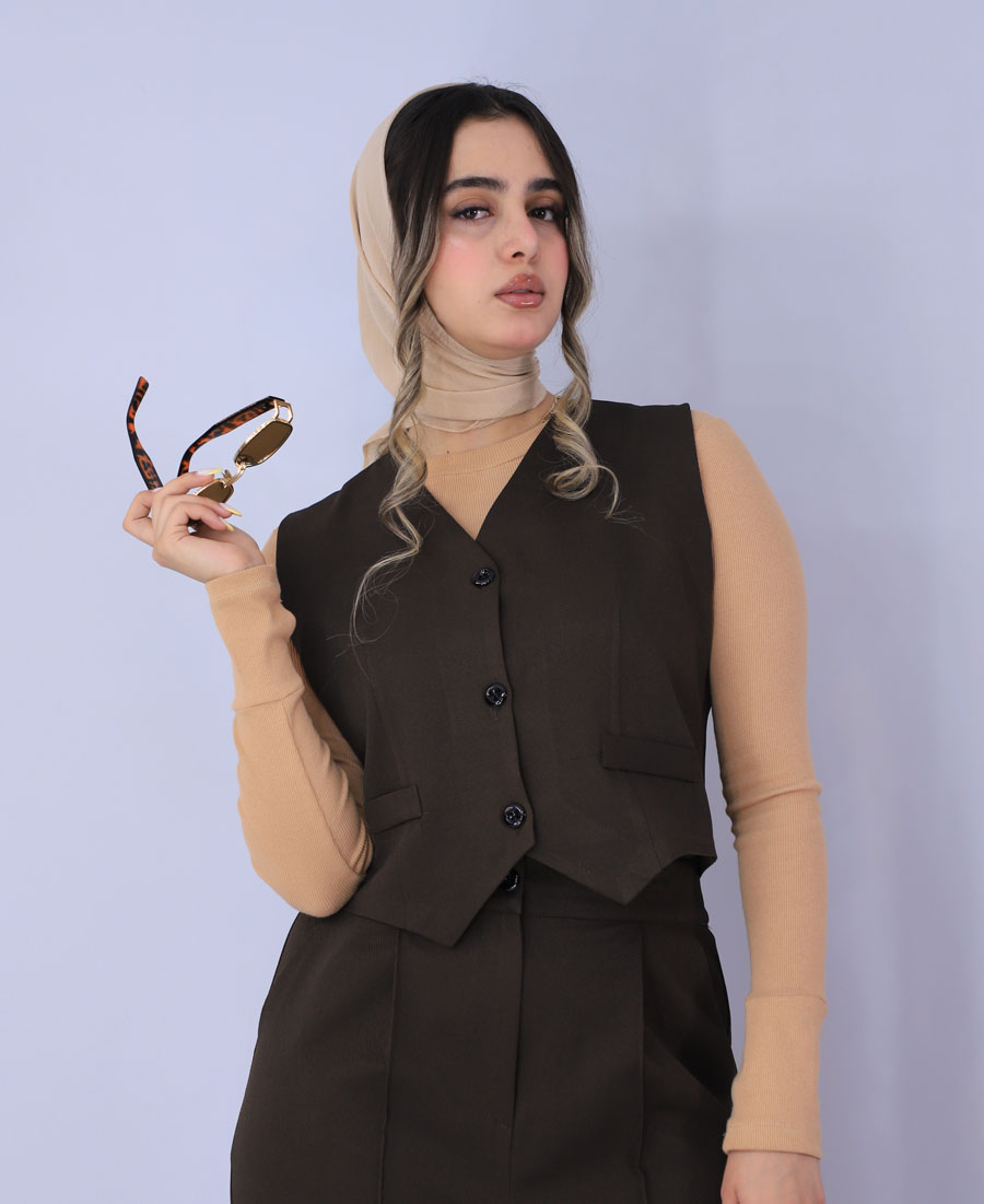 ژیله مدل ژیله کج راه کد 1341 - قهوه ای (3) ژیله | مدل ژیله کج راه کد 1341 - قهوه ای - Image 1