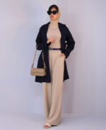 کت | مدل مایسا پشت دکمه کد 1310 - سرمه ای