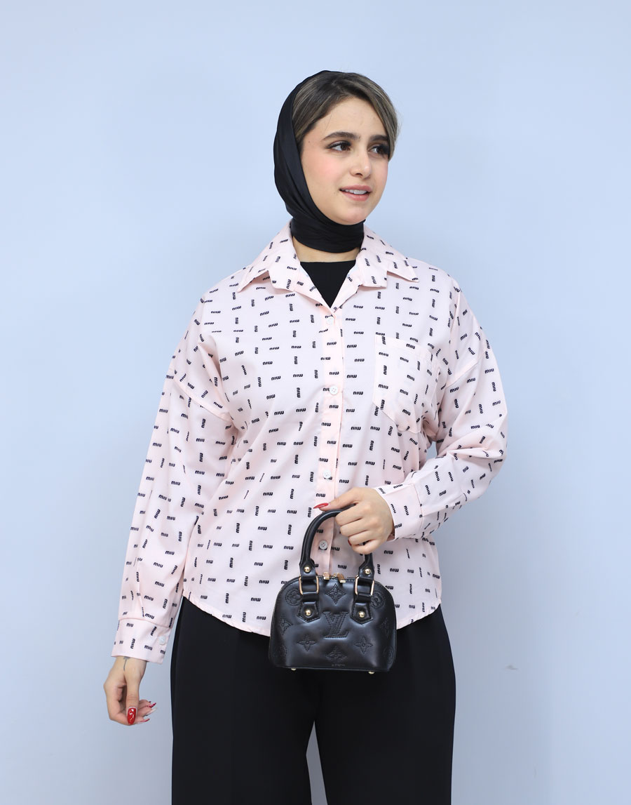 1 شومیز | مدل شومیز مایا کد 1485 - گلبهی - Image 1