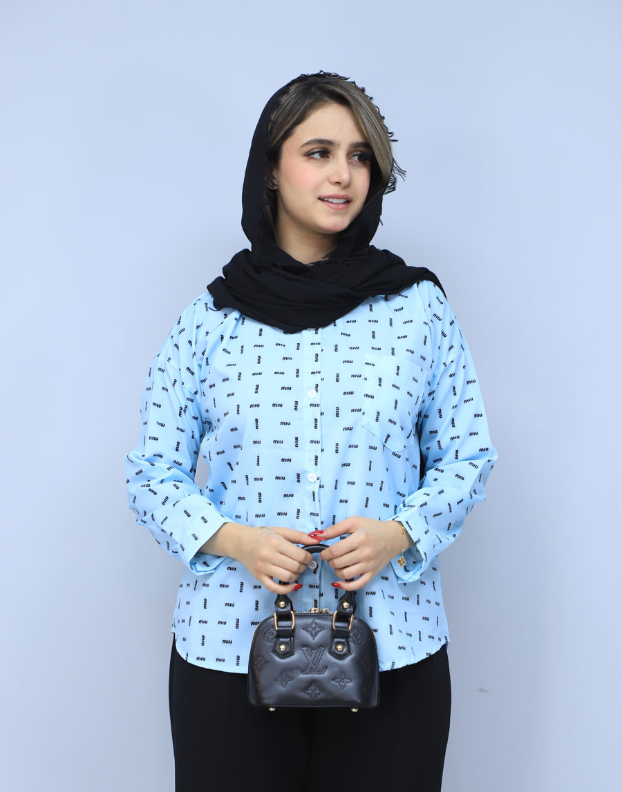 3 شومیز | مدل شومیز مایا کد 1485 - آبی - Image 1