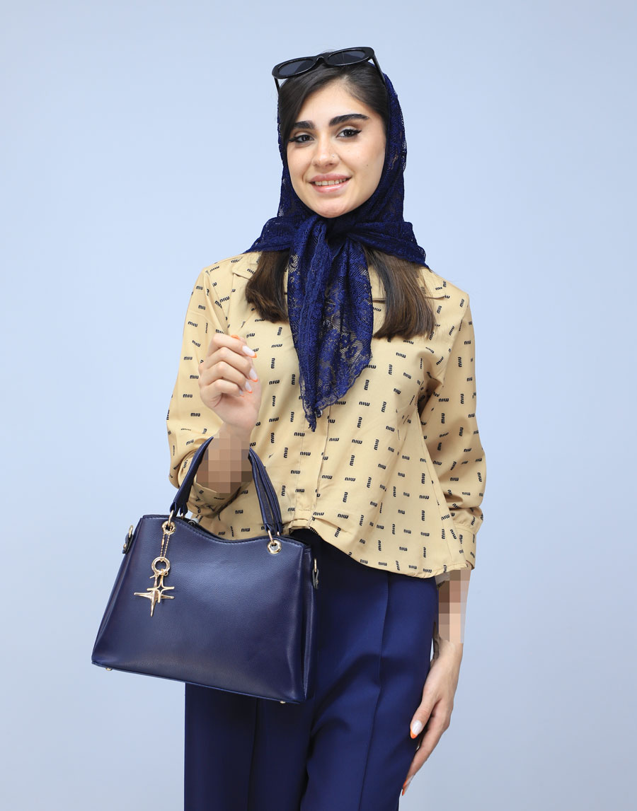 3 شومیز | مدل شومیز گره ای کد 1484 - نخودی - Image 1